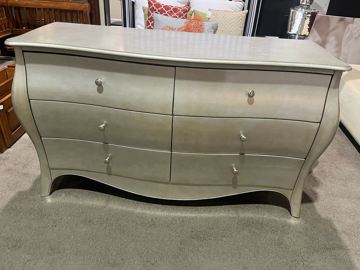 Silver 6 Drawer Dresser