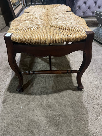Mahogany French Provencial Wood Bench