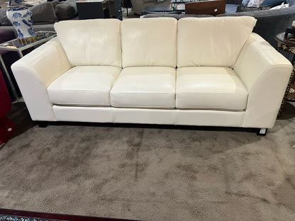 Palliser White Leather Sofa
