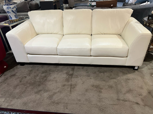 Palliser White Leather Sofa