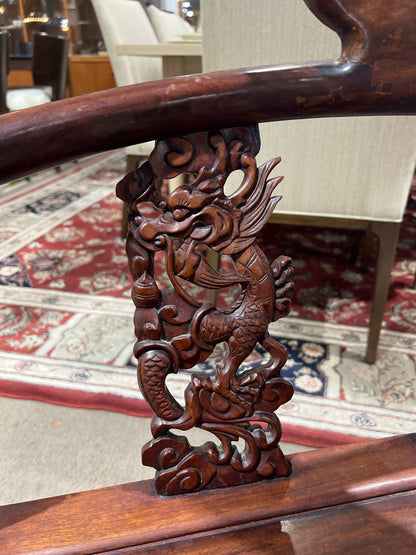 Rosewood Asian Corner Chair