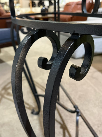 Black Half Moon Iron Table