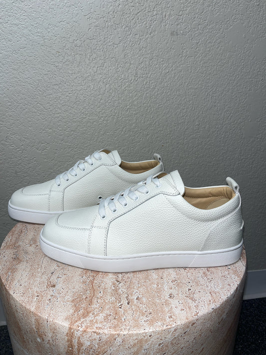 Christian Louboutin White Leather Low Top Shoes