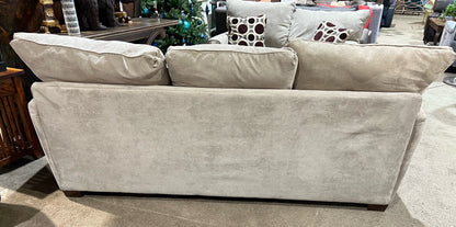 RC Willey Gray Fabric Sofa w/ Pillows