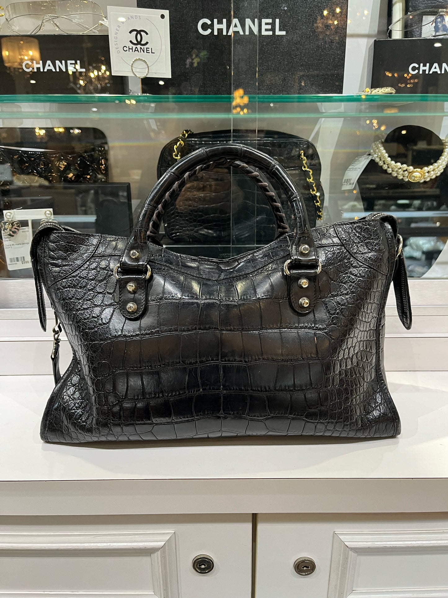 Balenciaga Alligator Handbag