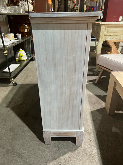 Gray 2 Door 2 Drawer Wood Cabinet