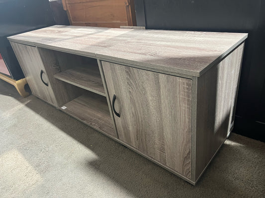 2 Door Grey Media Console