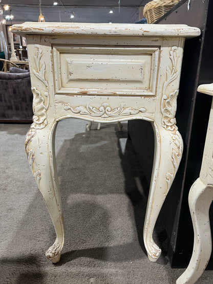 Cream Rustic 3 Drawer Wood Entry Table