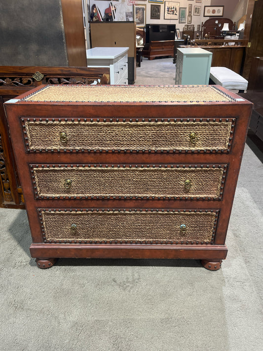 Maitland Smith Red & Seagrass Dresser