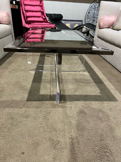 Black Acrylic & Glass Top Coffee Table