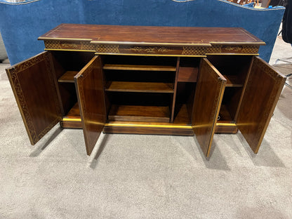 Drexel Heritage 4 Door Asian Style Wood Media Console