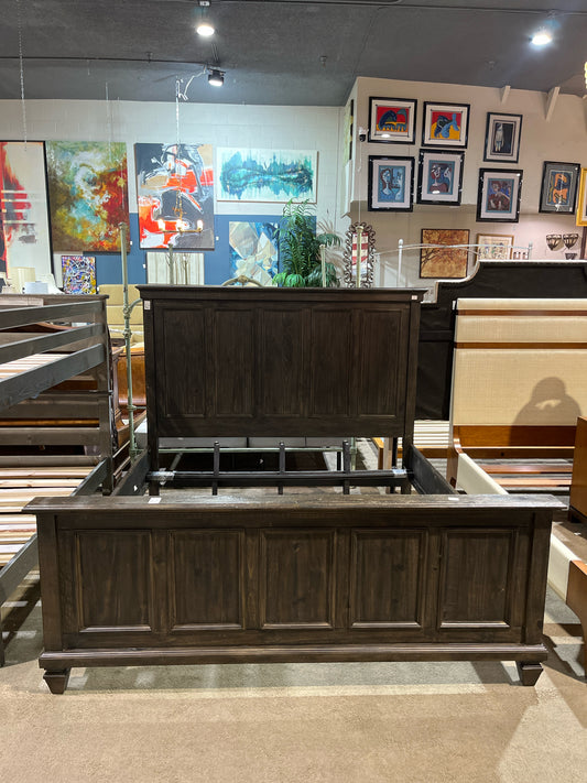 Magnussen King Size Gray Wood "Calistoga" Bed