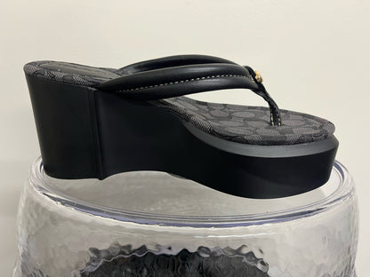 Coach Black Platform Sandals