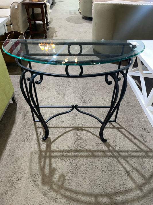 Black Half Moon Iron Table