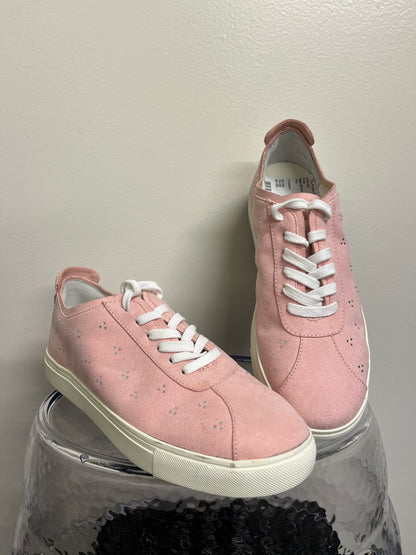 Isaac Mizrahi "Live!" Pink Faux Suede Lace-Up Sneakers