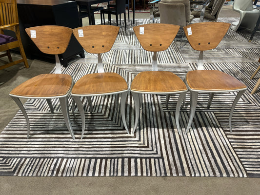 Rustic Wood & Aluminum Chair