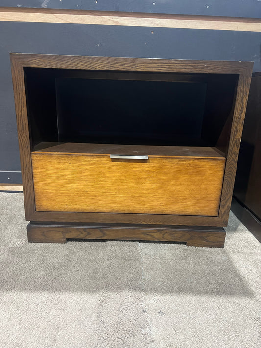Century Single Drawer Oak Nightstand