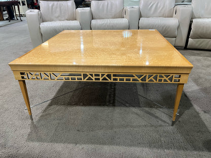 1980's Neidermeir Birdseye Maple "Fret" Coffee Table