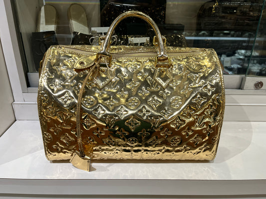Louis Vuitton Gold Metallic Mirror Speedy