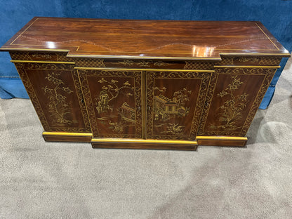 Drexel Heritage 4 Door Asian Style Wood Media Console