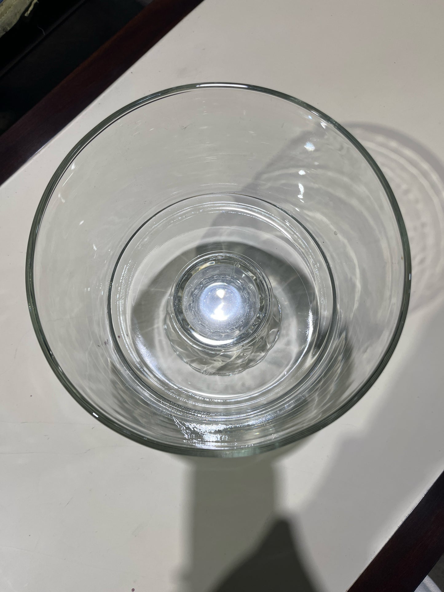 Clear Glass Twisted Base Trifle Bowl