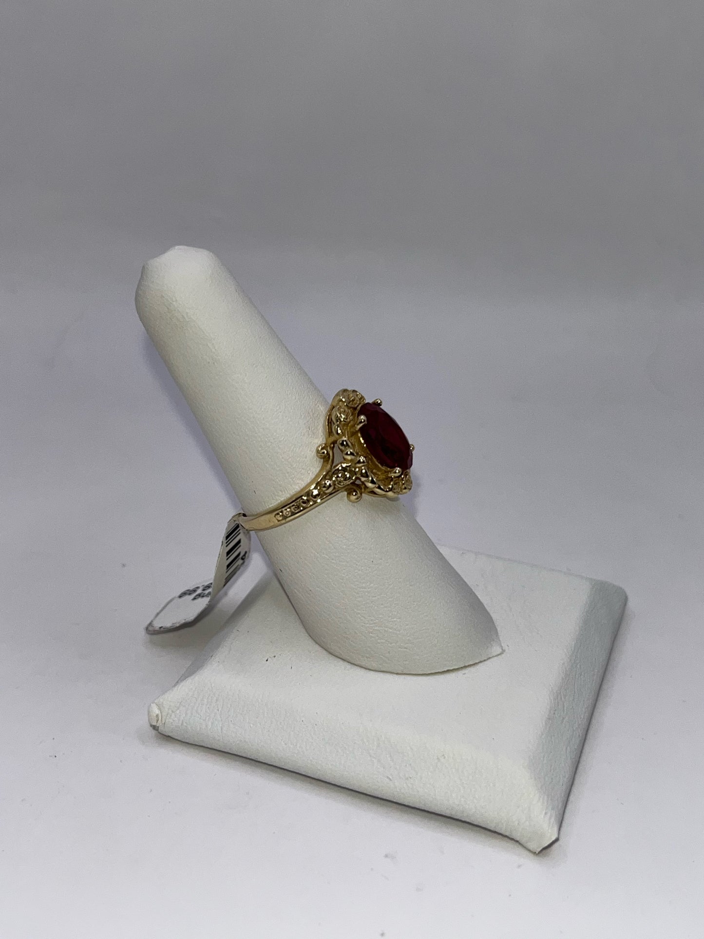 14K Yellow Gold Ruby Ring