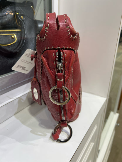 Fendi Red Leather Shoulder Bag