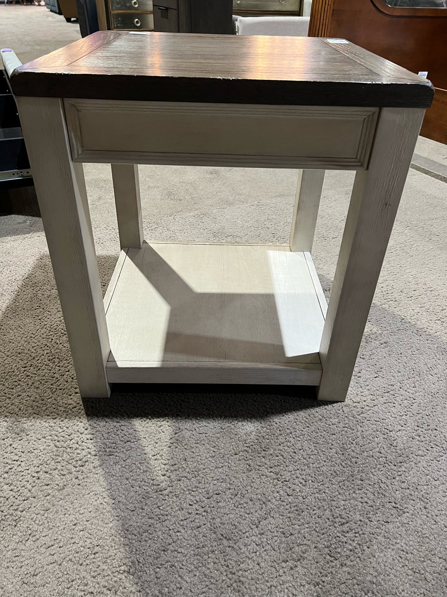 Ashley Furniture Gray Wood "Bolanburg" Side Table