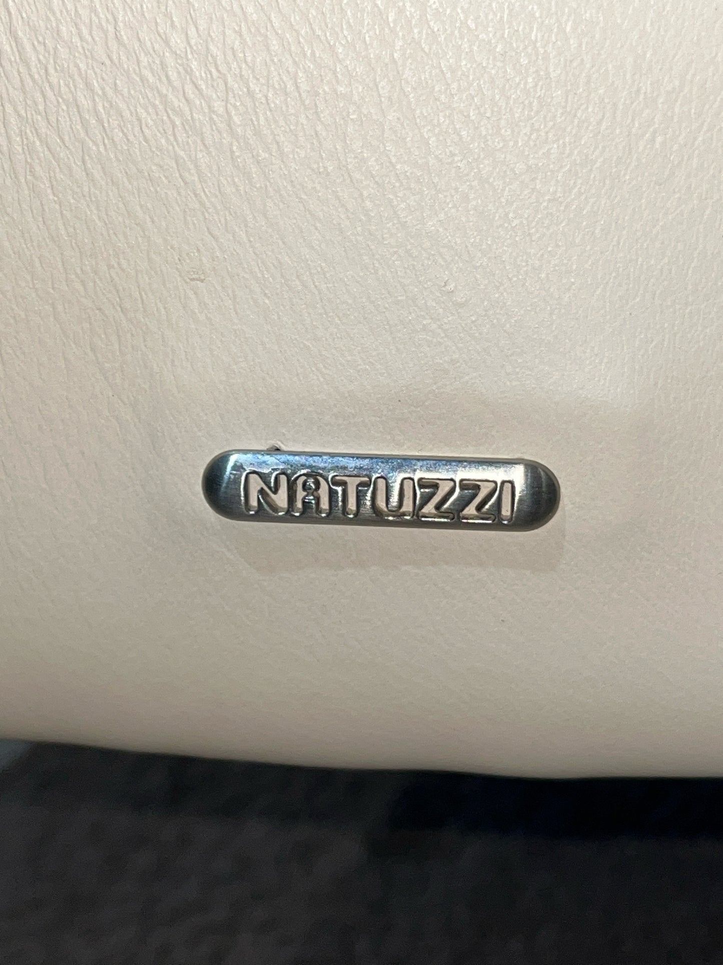 Natuzzi Cream Chesterfiled Sofa