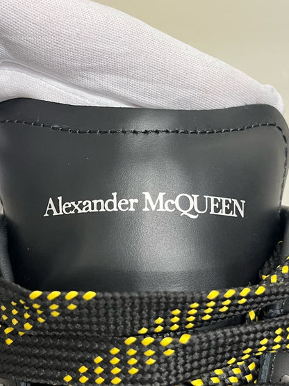 Alexander McQueen Black & Yellow Leather "Larry" Sneakers