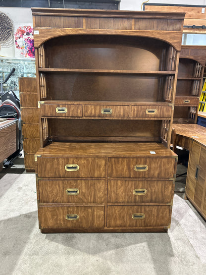 Dixie Furniture Wood  "Campaigner" Hutch Top Dresser