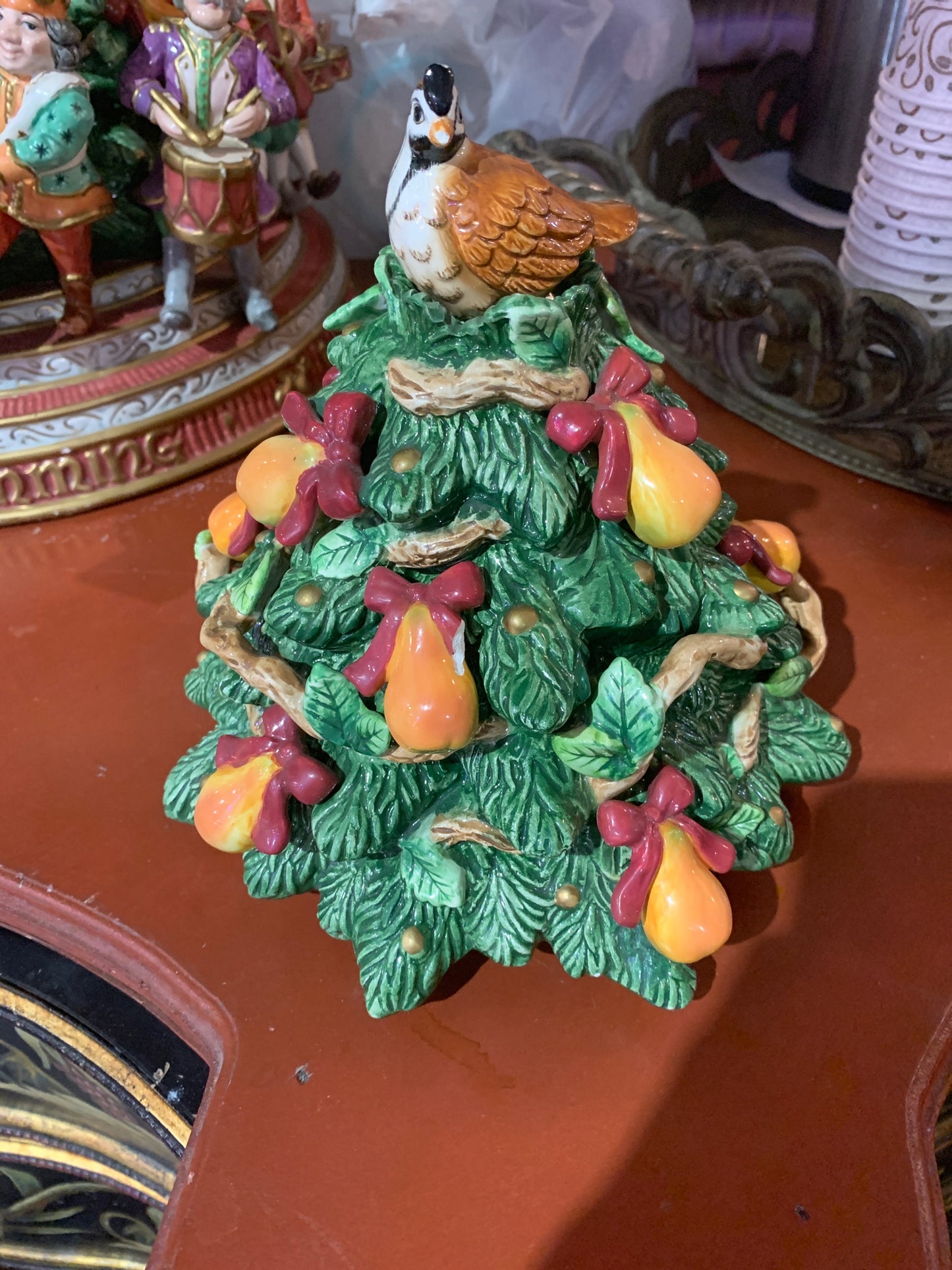 Fitz & Floyd Eleven Drummers Tree Cookie Jar