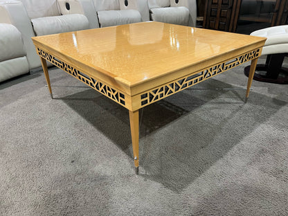 1980's Neidermeir Birdseye Maple "Fret" Coffee Table