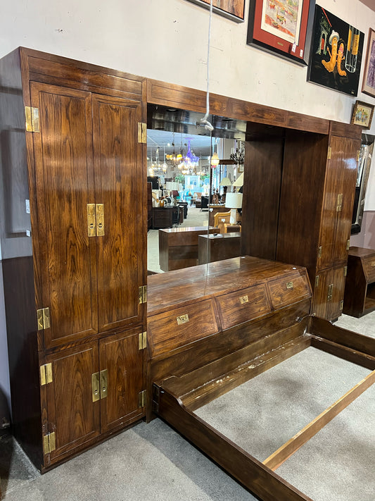 Henredon Campaign Style King Size Bed