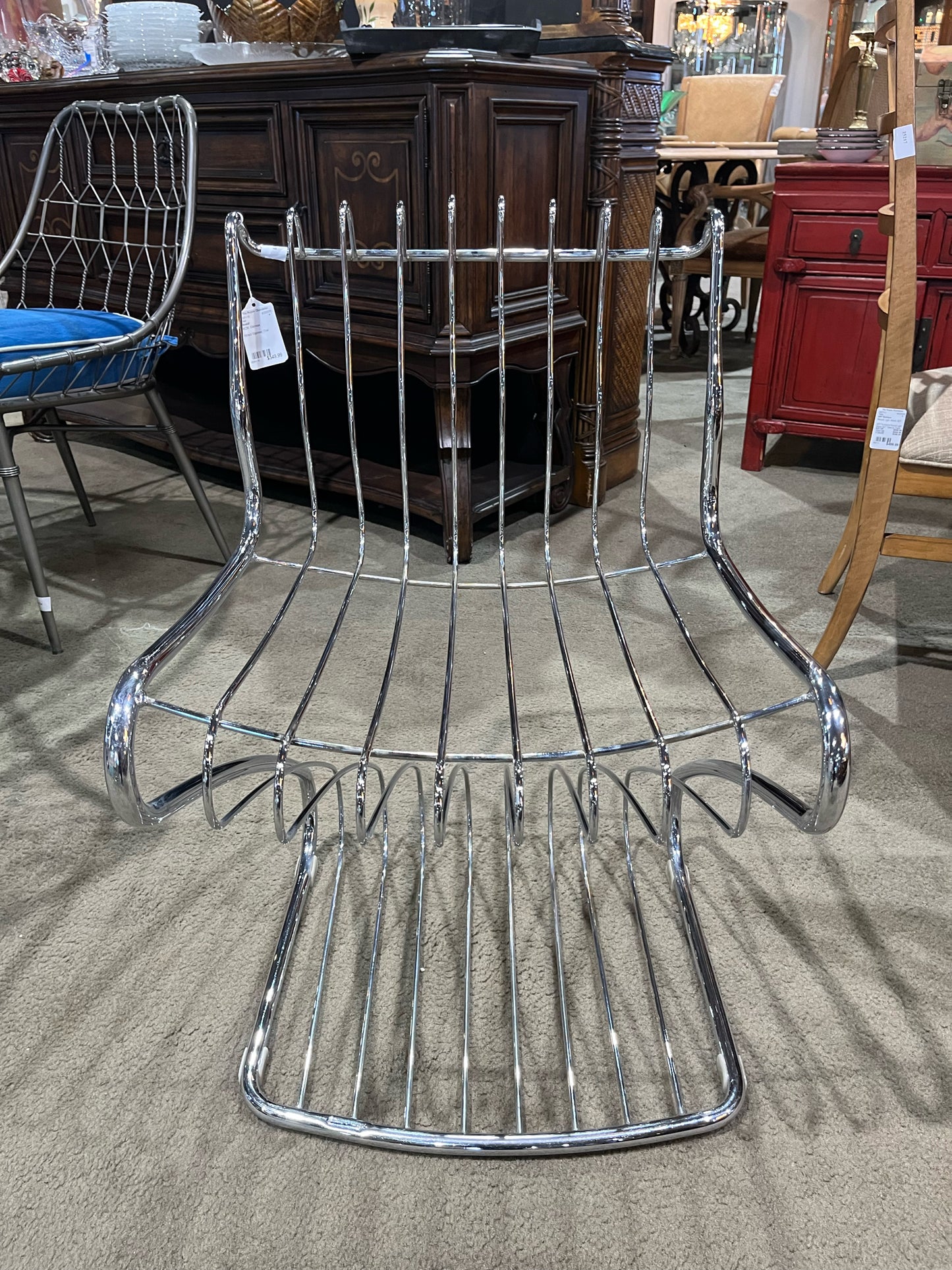 Rinaldi For Padova Italy MCM Stainless Steel Chair
