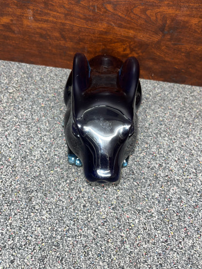 Haziza Navy Blue Acrylic Bunny Sculpture