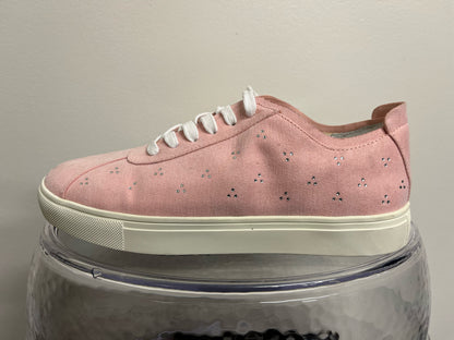 Isaac Mizrahi "Live!" Pink Faux Suede Lace-Up Sneakers