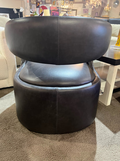Brown Contemporary Leather Chair