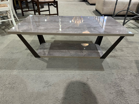 Adora 2 Tier Faux Stone Coffee Table