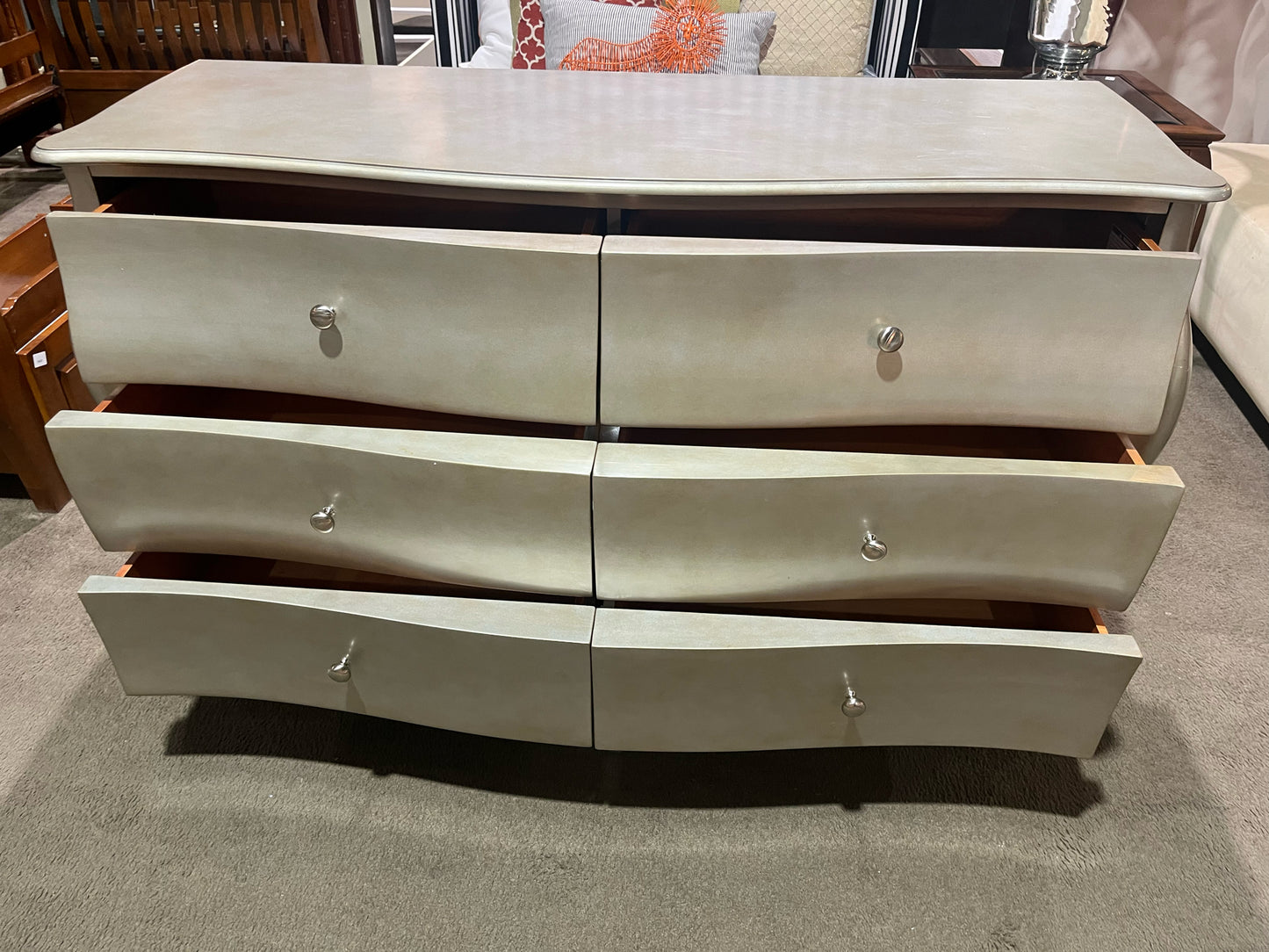 Silver 6 Drawer Dresser