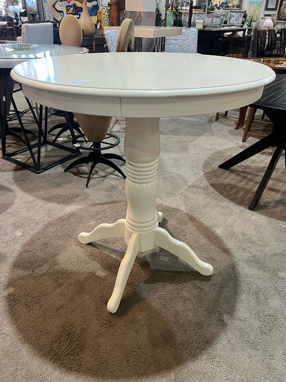 Pier 1 Round White Wood Pedestal Dining Table