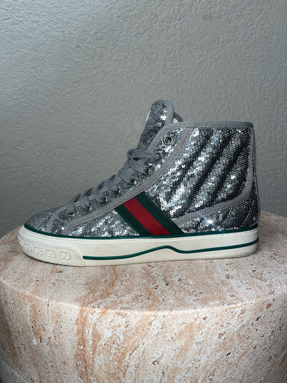 Gucci Silver Sequin Shoes