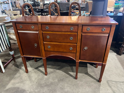 Bombay Company 5 Drawer 2 Door Dark Wood Buffet