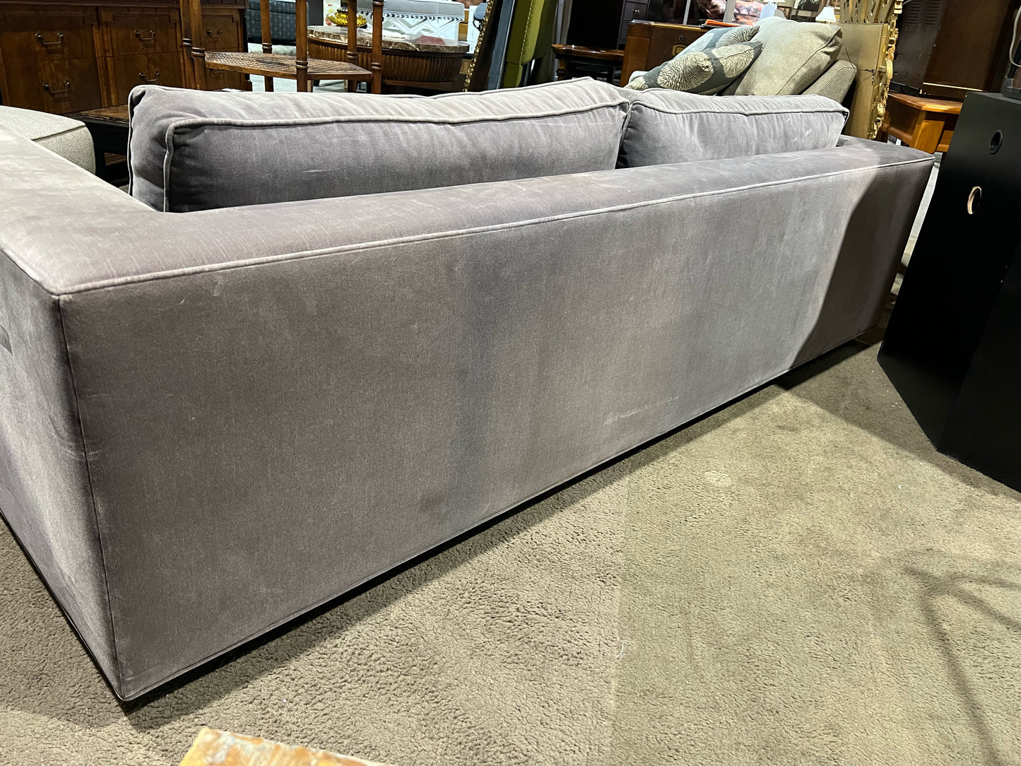 Restoration Hardware Modern Gray Fabric "Maddox" Sofa