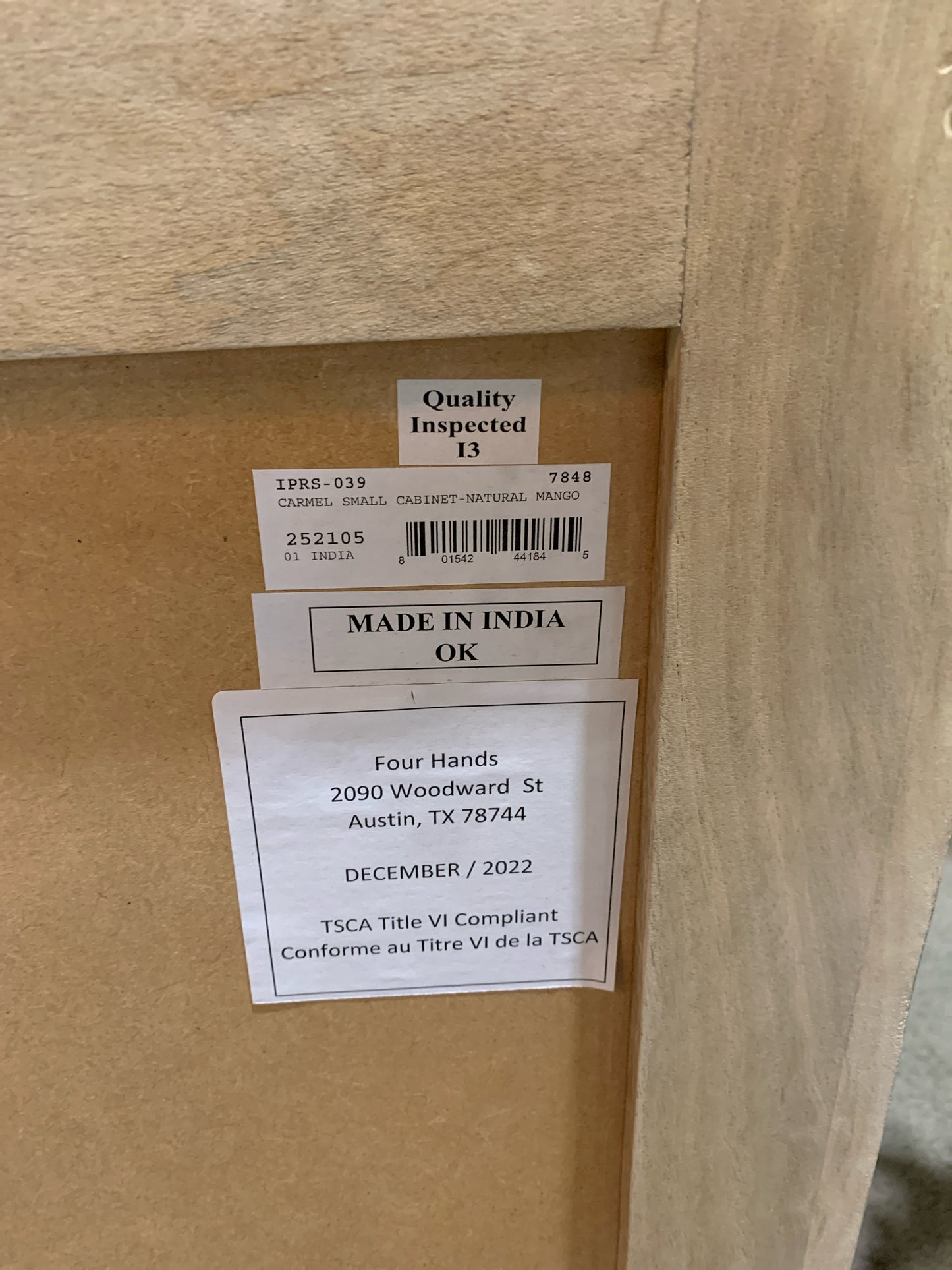 Four Hands 2 Door  Wood Cabinet