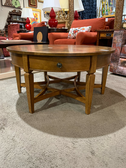 Klaussner Round 2 Drawer Wood Coffee Table