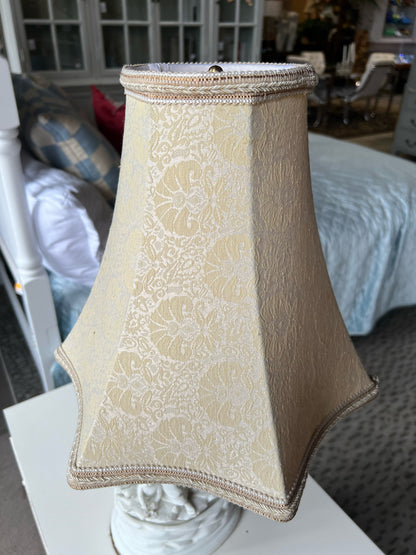 Antique White Bisque Porcelain Figural Lamp