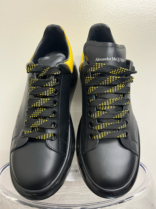 Alexander McQueen Black & Yellow Leather "Larry" Sneakers