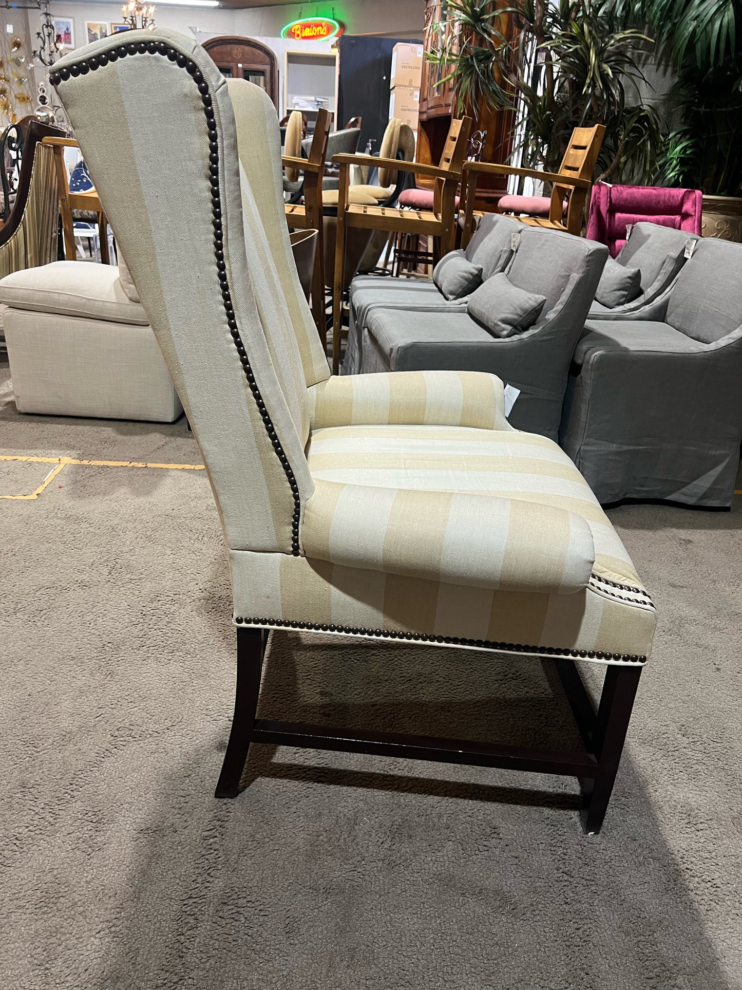 Barclay Butera Beige Wing Chair