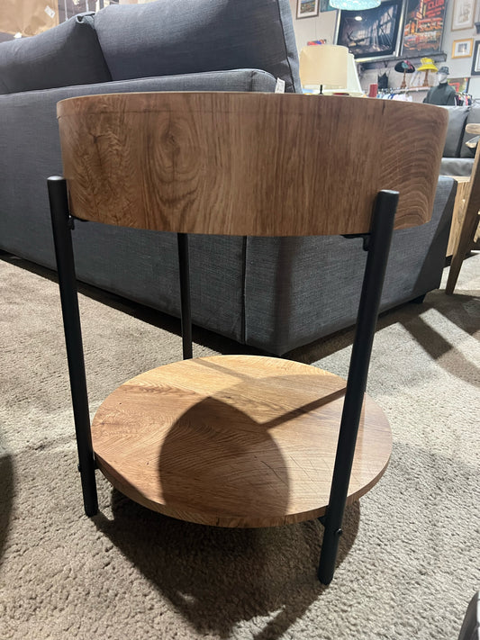 Small Round Wood End Table